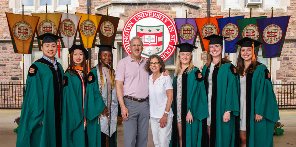 Tom and Jennifer Hillman with member of Washington University's Class of 2021