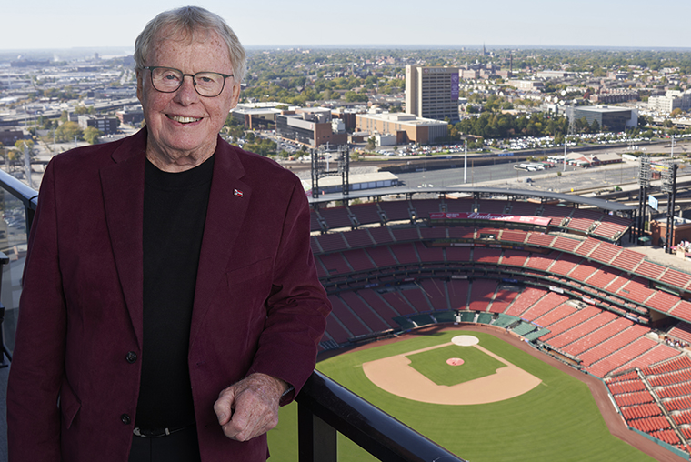 Bill Siedhoff overlooking Busch Stadium