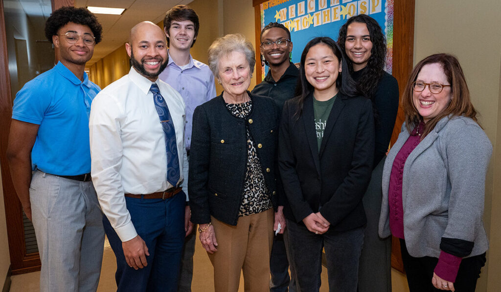 Carol Bauer with Danforth Scholars Program administrators and participants